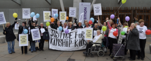 North Kinship Carers demand Justice at Kinship tea party event in Scottish Parliament, October 2010